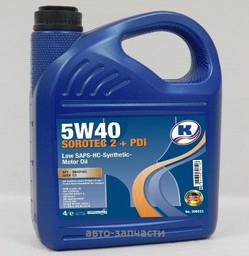 Масло моторное KUTTENKEULER SOROTEC 2+ Pdi HC 5W-40, 4л.
